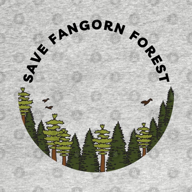 Save Fangorn Forest - Circle - White - Fantasy by Fenay-Designs